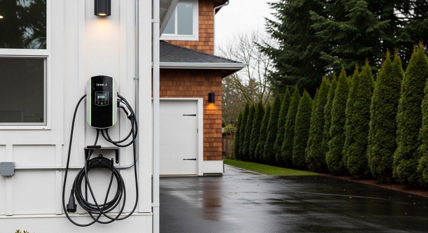 EV charger installation at Portland residential property